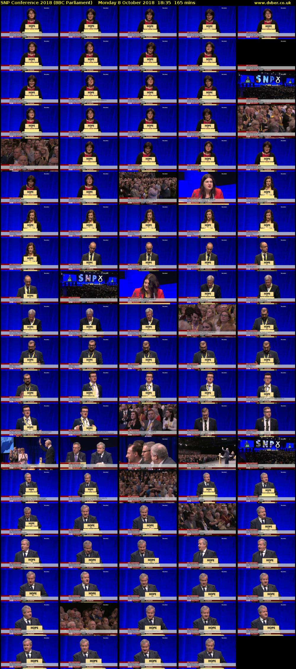 SNP Conference 2018 (BBC Parliament) Monday 8 October 2018 18:35 - 21:20