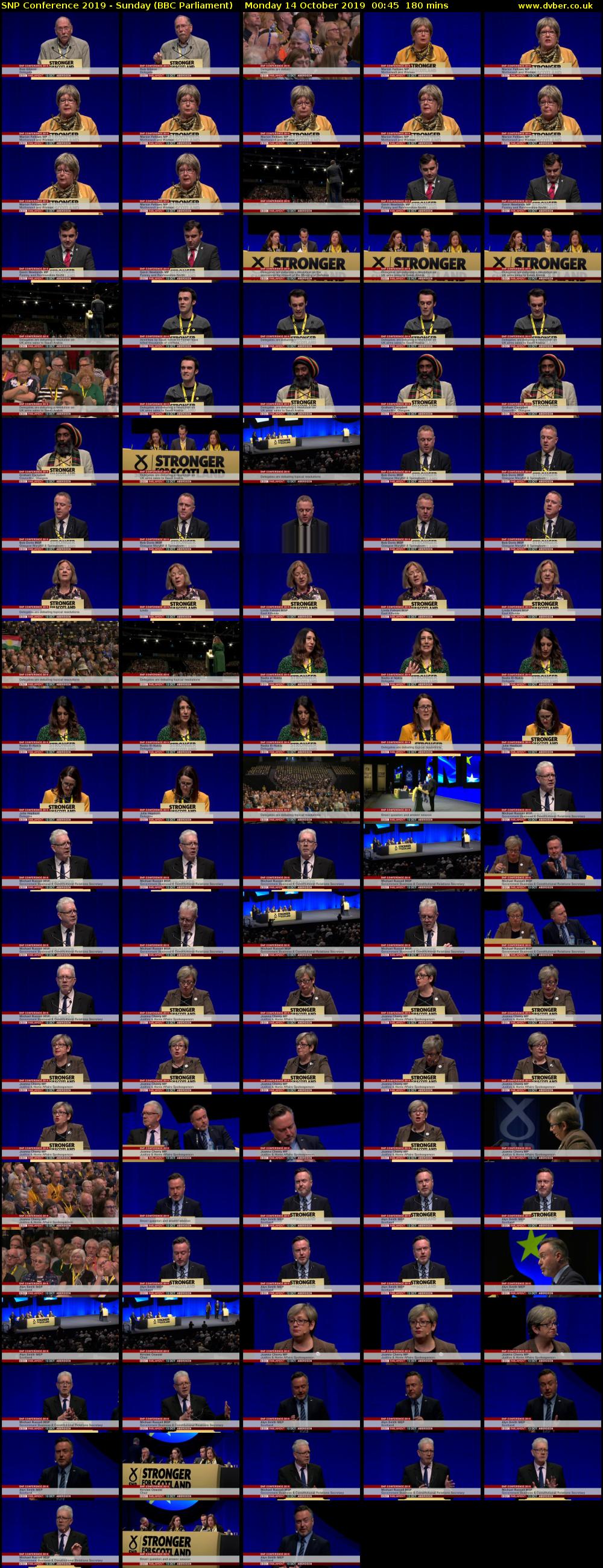 SNP Conference 2019 - Sunday (BBC Parliament) Monday 14 October 2019 00:45 - 03:45