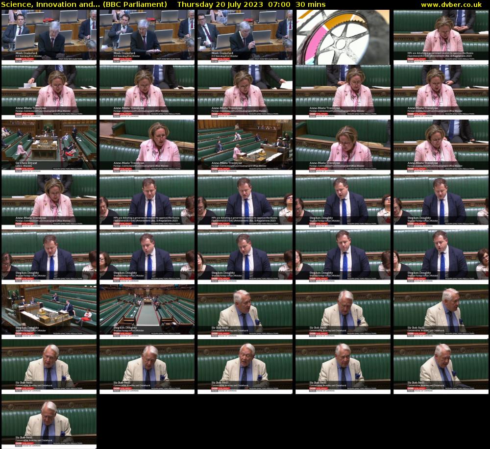 Science, Innovation and... (BBC Parliament) Thursday 20 July 2023 07:00 - 07:30