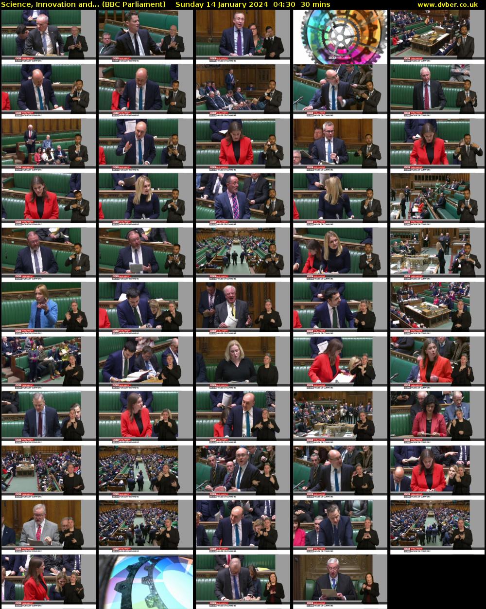 Science, Innovation and... (BBC Parliament) Sunday 14 January 2024 04:30 - 05:00