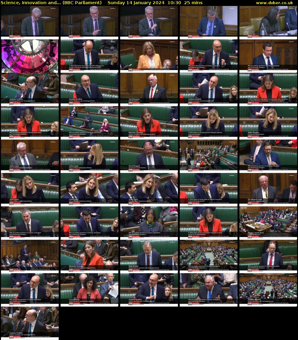 Science, Innovation and... (BBC Parliament) Sunday 14 January 2024 10:30 - 10:55