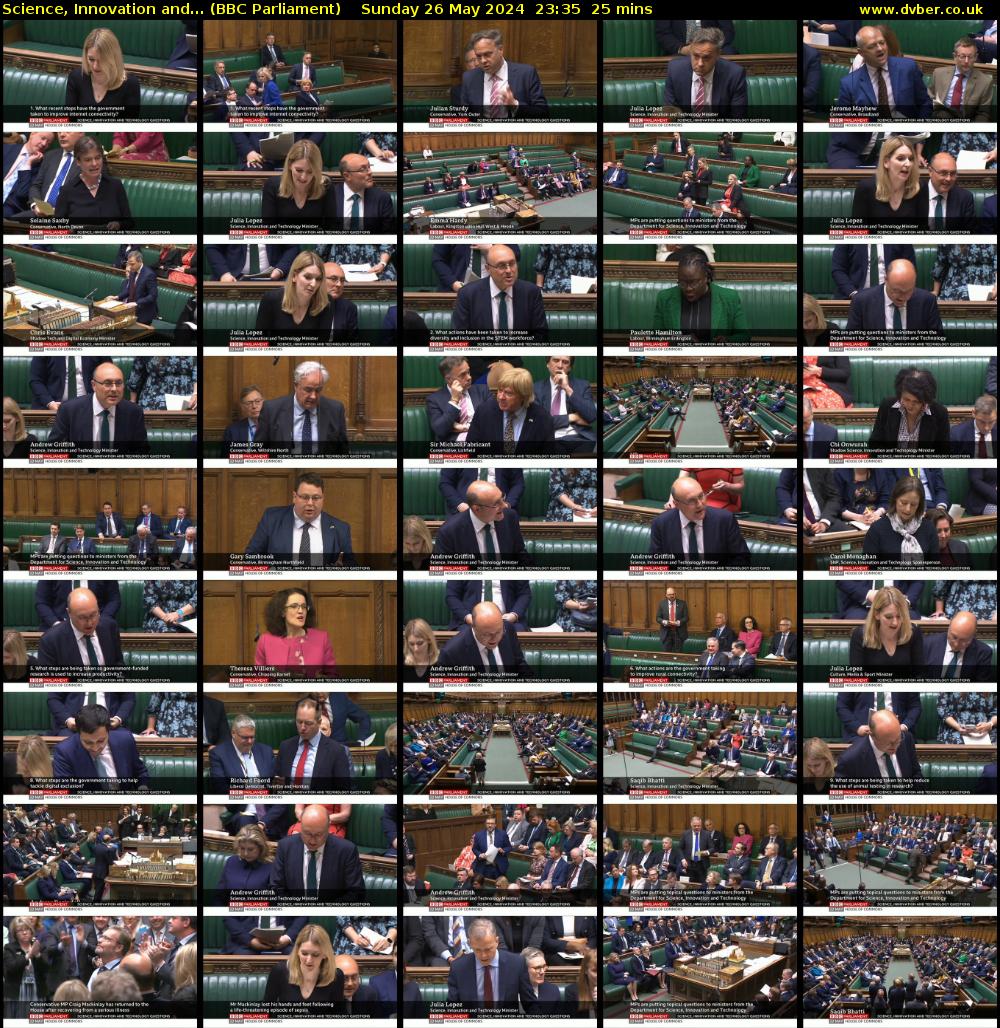 Science, Innovation and... (BBC Parliament) Sunday 26 May 2024 23:35 - 00:00