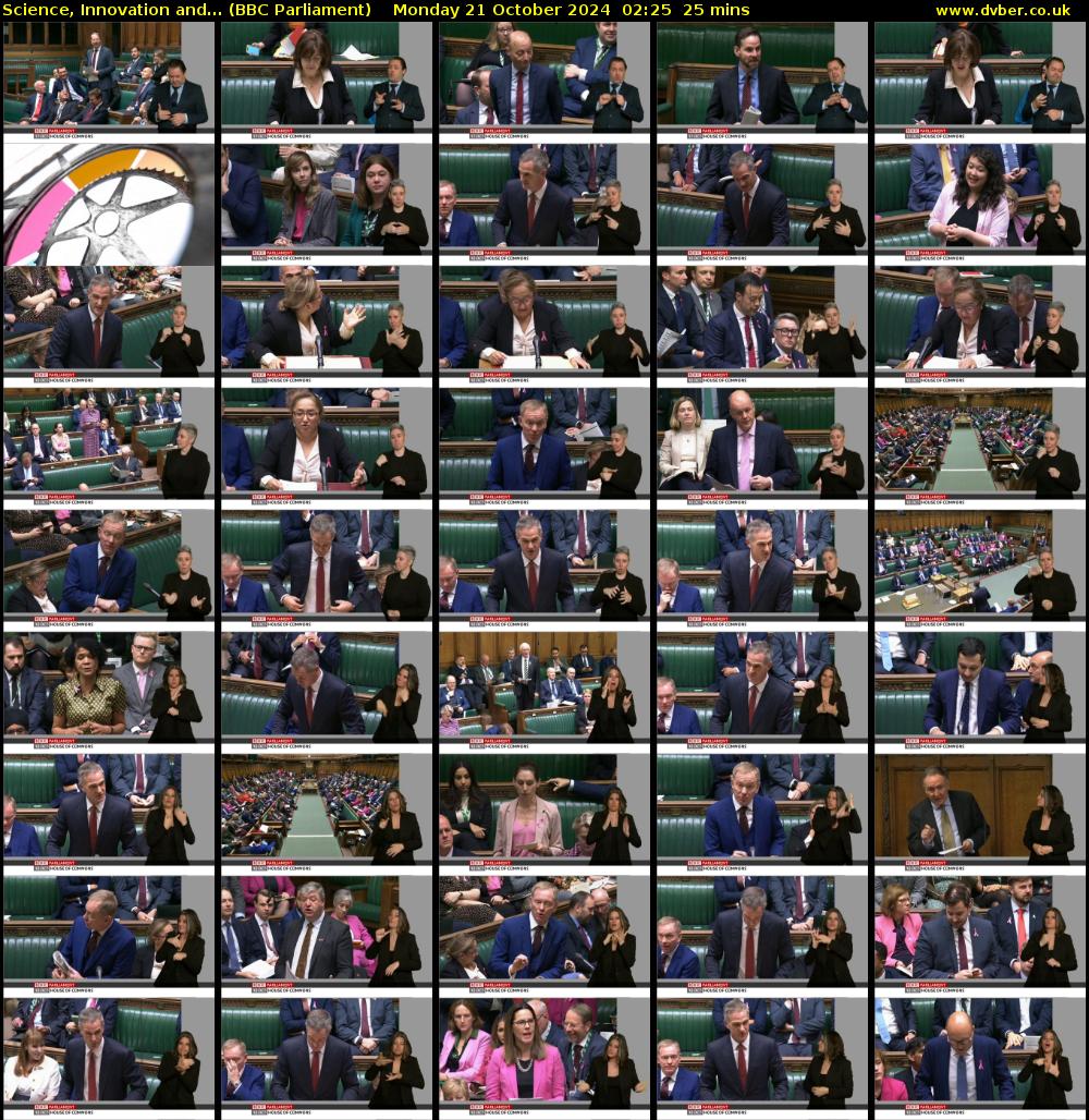 Science, Innovation and... (BBC Parliament) Monday 21 October 2024 02:25 - 02:50