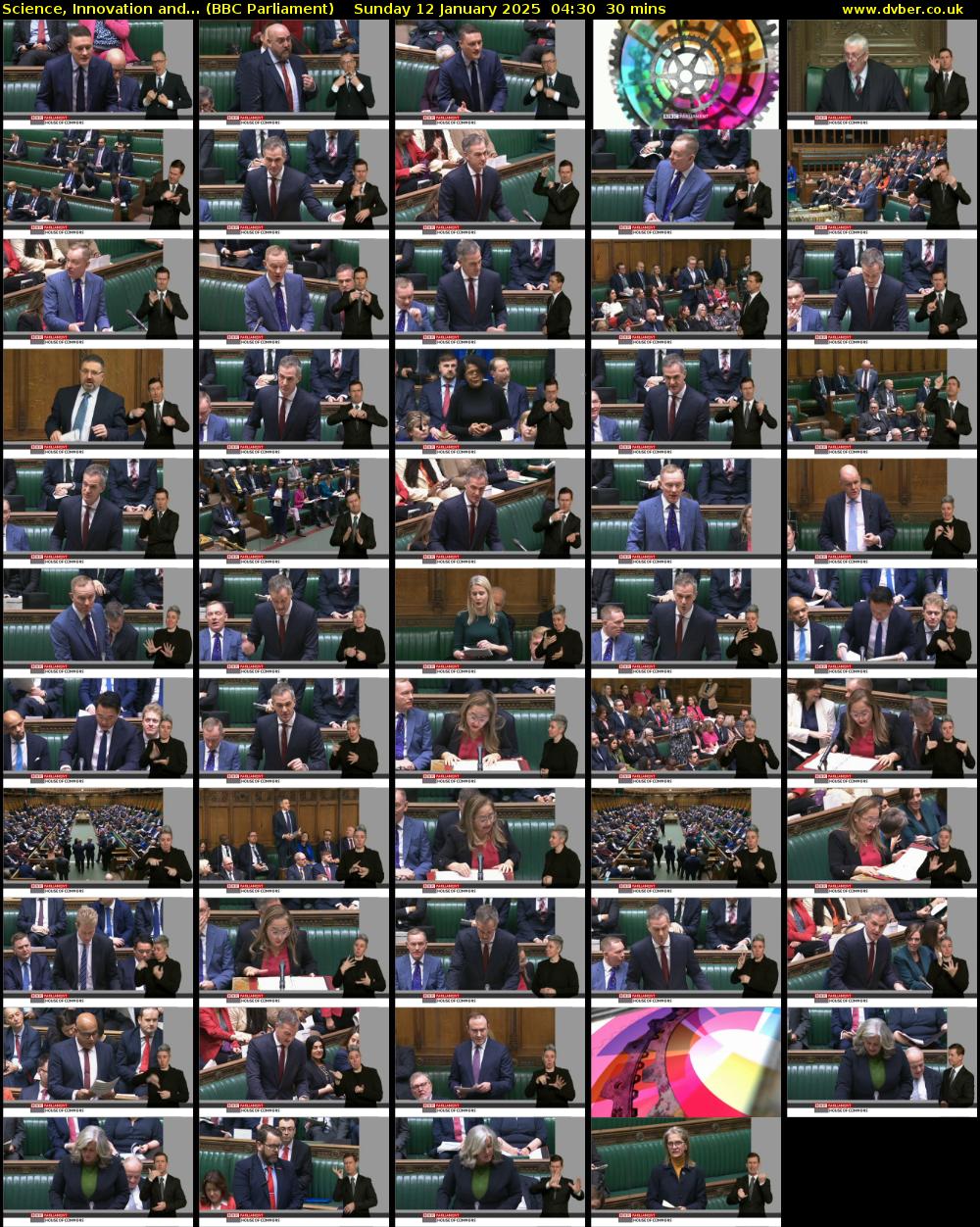Science, Innovation and... (BBC Parliament) Sunday 12 January 2025 04:30 - 05:00