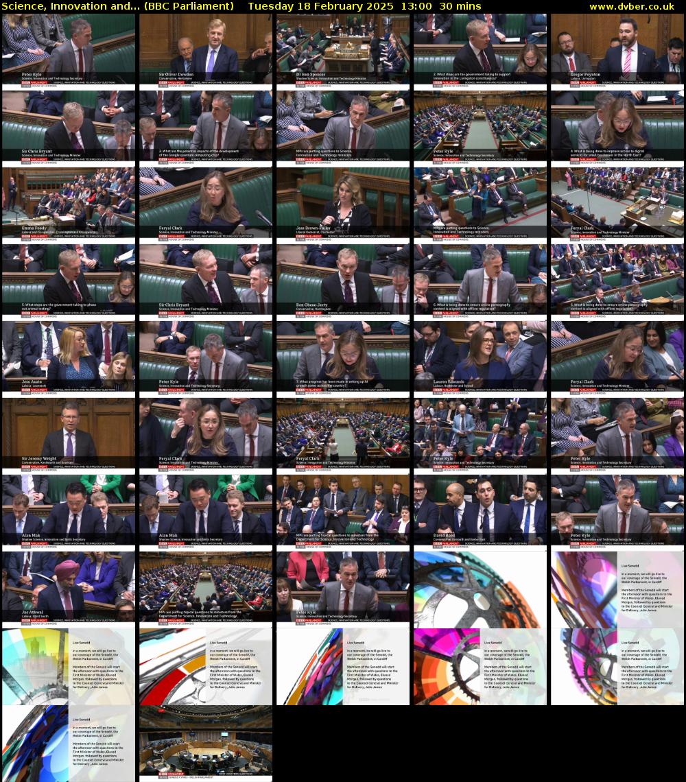 Science, Innovation and... (BBC Parliament) Tuesday 18 February 2025 13:00 - 13:30