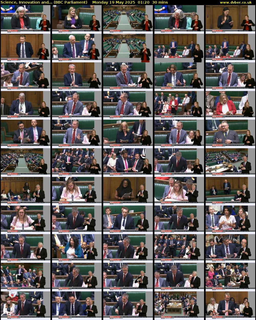 Science, Innovation and... (BBC Parliament) Monday 19 May 2025 01:20 - 01:50