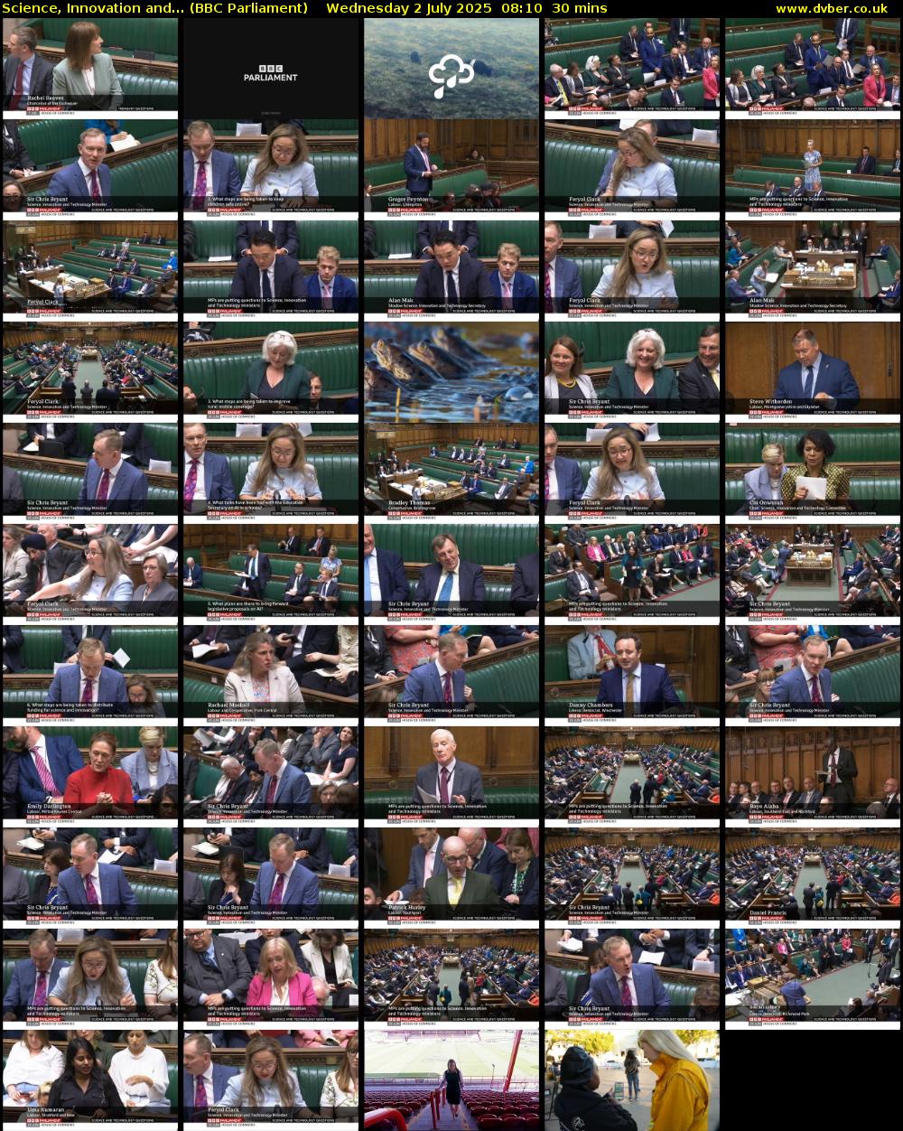 Science, Innovation and... (BBC Parliament) Wednesday 2 July 2025 08:10 - 08:40