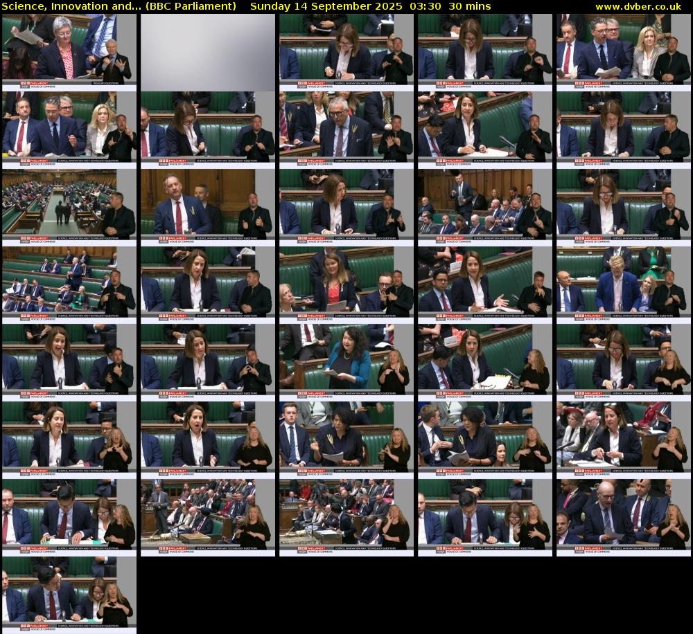 Science, Innovation and... (BBC Parliament) Sunday 14 September 2025 03:30 - 04:00