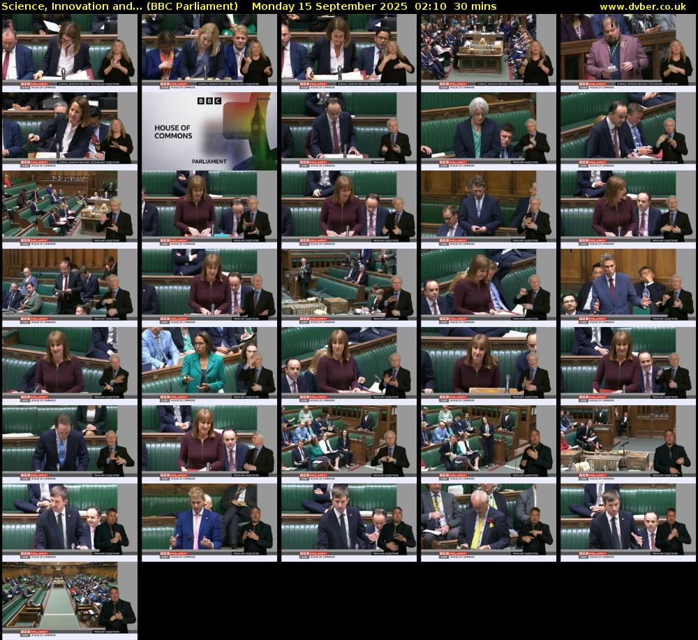 Science, Innovation and... (BBC Parliament) Monday 15 September 2025 02:10 - 02:40