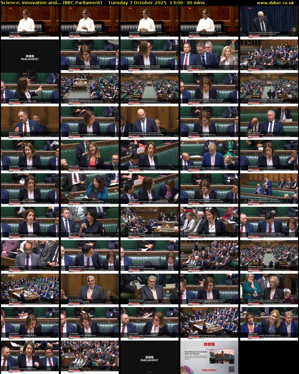 Science, Innovation and... (BBC Parliament) Tuesday 7 October 2025 13:00 - 13:30