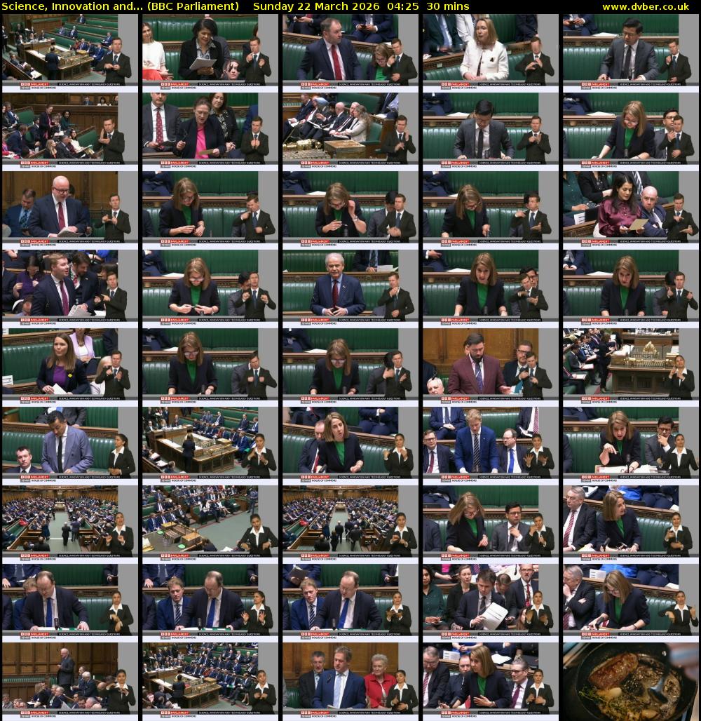 Science, Innovation and... (BBC Parliament) Sunday 22 March 2026 04:25 - 04:55