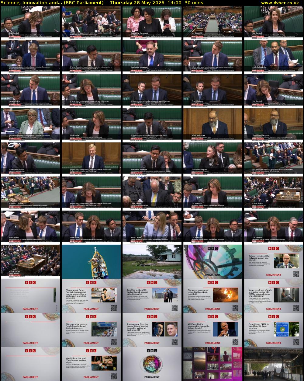 Science, Innovation and... (BBC Parliament) Thursday 28 May 2026 14:00 - 14:30
