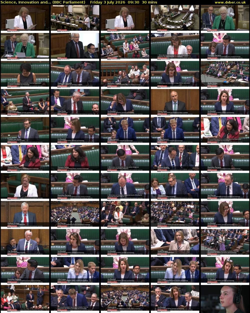 Science, Innovation and... (BBC Parliament) Friday 3 July 2026 09:30 - 10:00