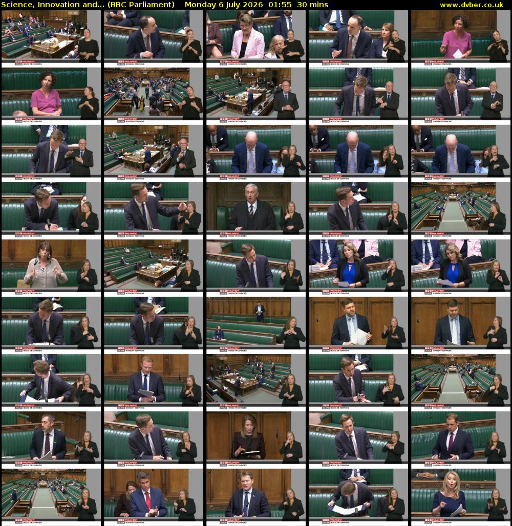 Science, Innovation and... (BBC Parliament) Monday 6 July 2026 01:55 - 02:25