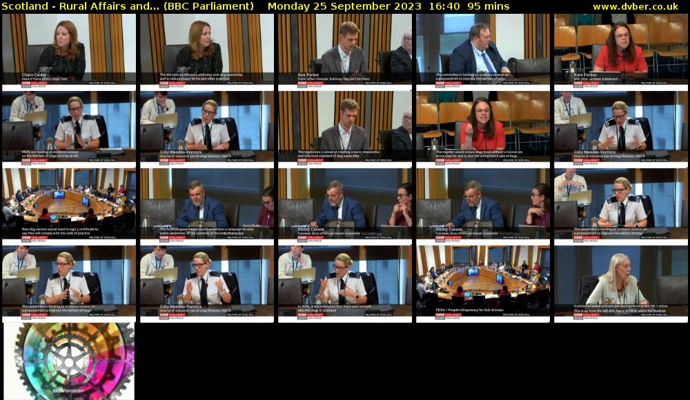 Scotland - Rural Affairs and... (BBC Parliament) Monday 25 September 2023 16:40 - 18:15