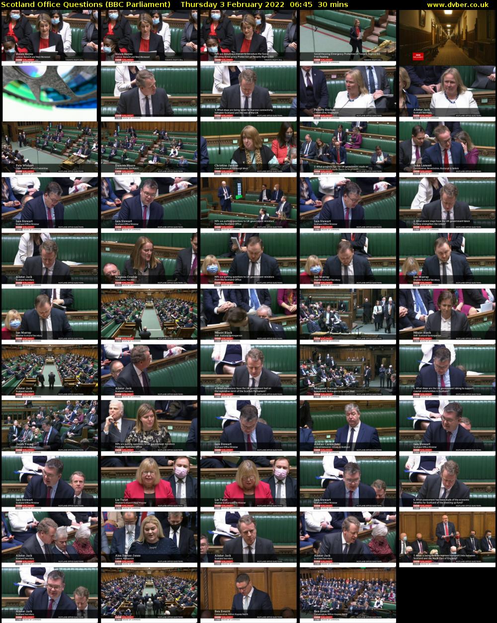 Scotland Office Questions (BBC Parliament) Thursday 3 February 2022 06:45 - 07:15