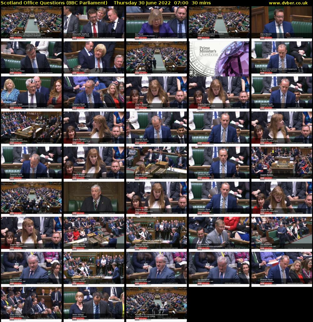 Scotland Office Questions (BBC Parliament) Thursday 30 June 2022 07:00 - 07:30