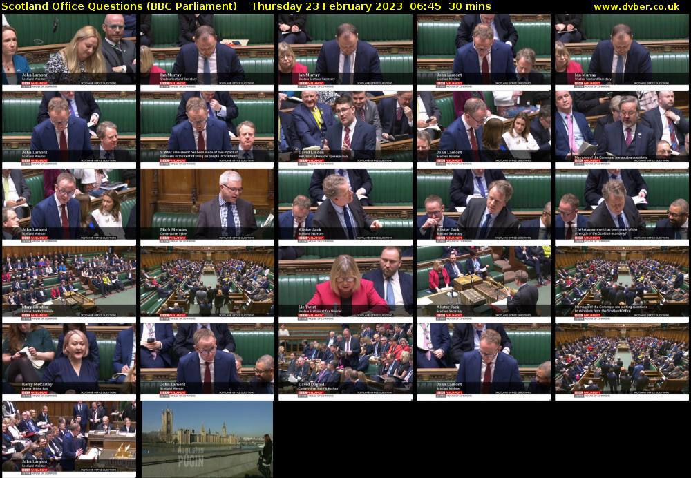 Scotland Office Questions (BBC Parliament) Thursday 23 February 2023 06:45 - 07:15