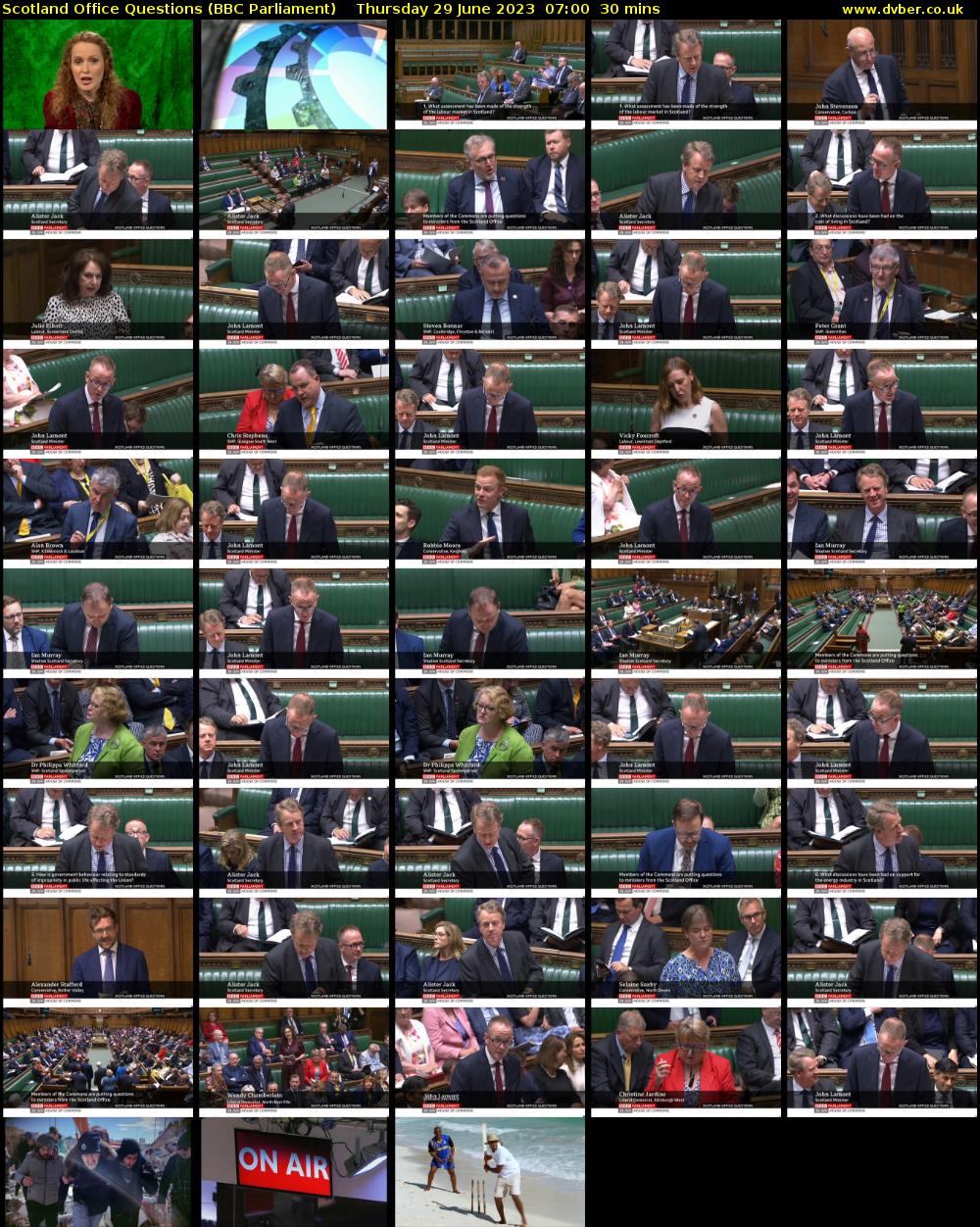 Scotland Office Questions (BBC Parliament) Thursday 29 June 2023 07:00 - 07:30