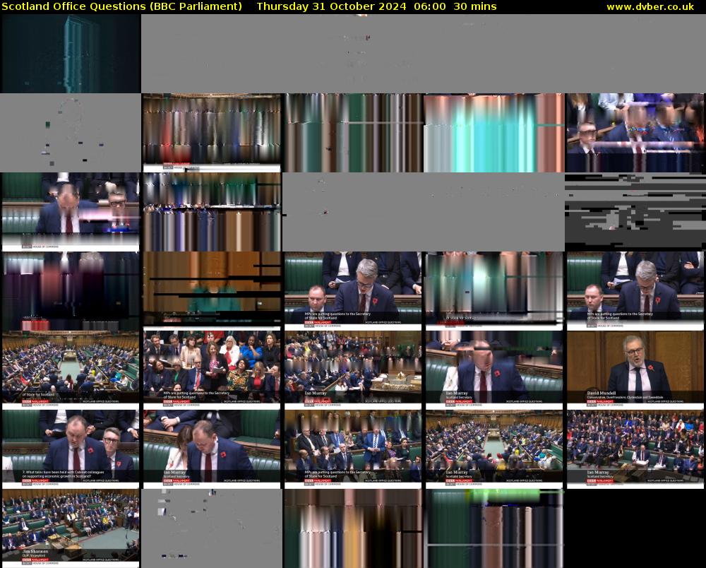 Scotland Office Questions (BBC Parliament) Thursday 31 October 2024 06:00 - 06:30