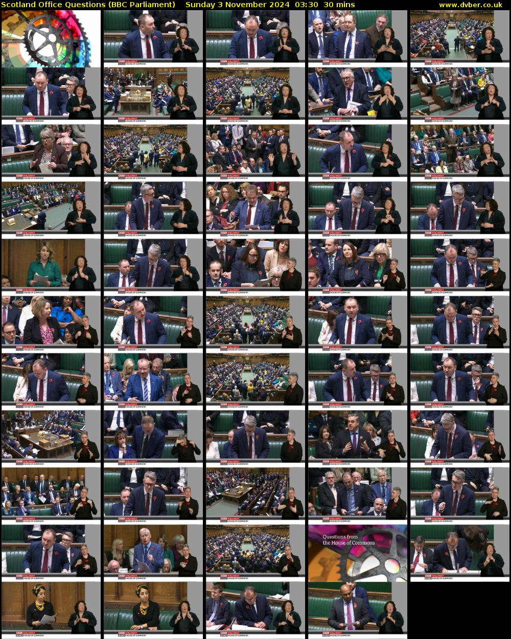 Scotland Office Questions (BBC Parliament) Sunday 3 November 2024 03:30 - 04:00