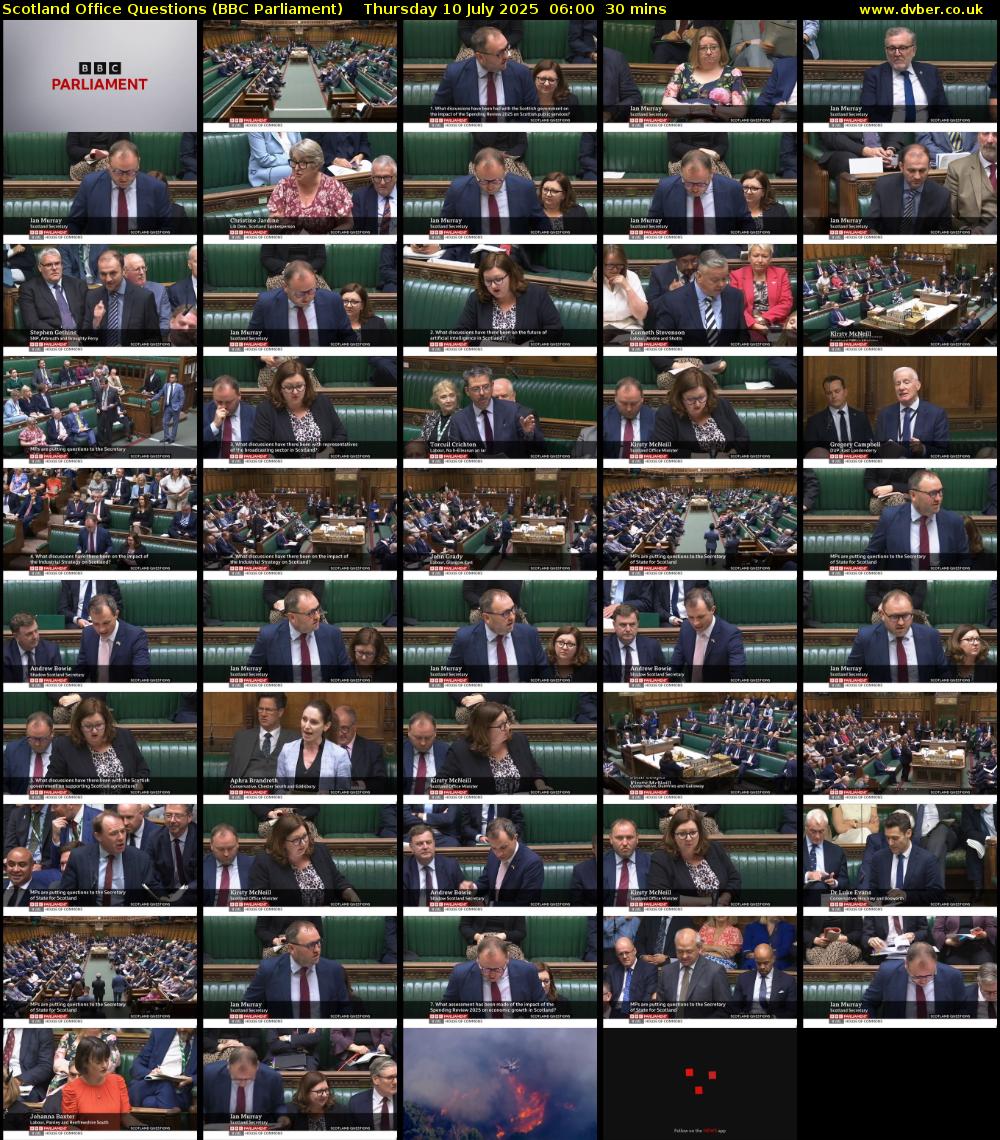 Scotland Office Questions (BBC Parliament) Thursday 10 July 2025 06:00 - 06:30
