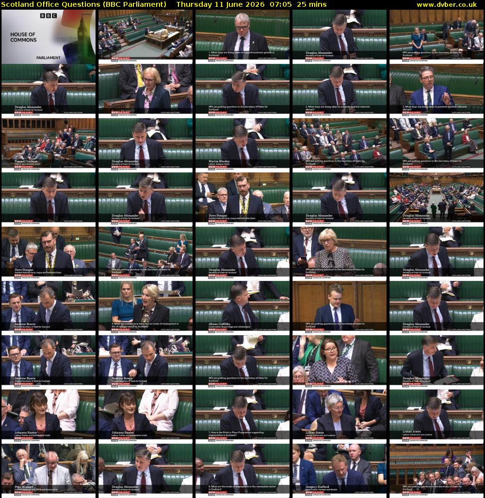 Scotland Office Questions (BBC Parliament) Thursday 11 June 2026 07:05 - 07:30