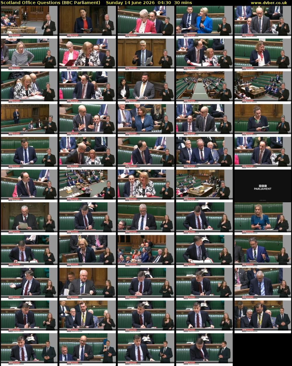 Scotland Office Questions (BBC Parliament) Sunday 14 June 2026 04:30 - 05:00