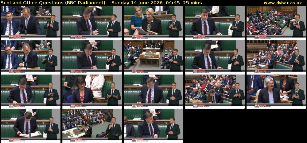 Scotland Office Questions (BBC Parliament) Sunday 14 June 2026 04:45 - 05:10