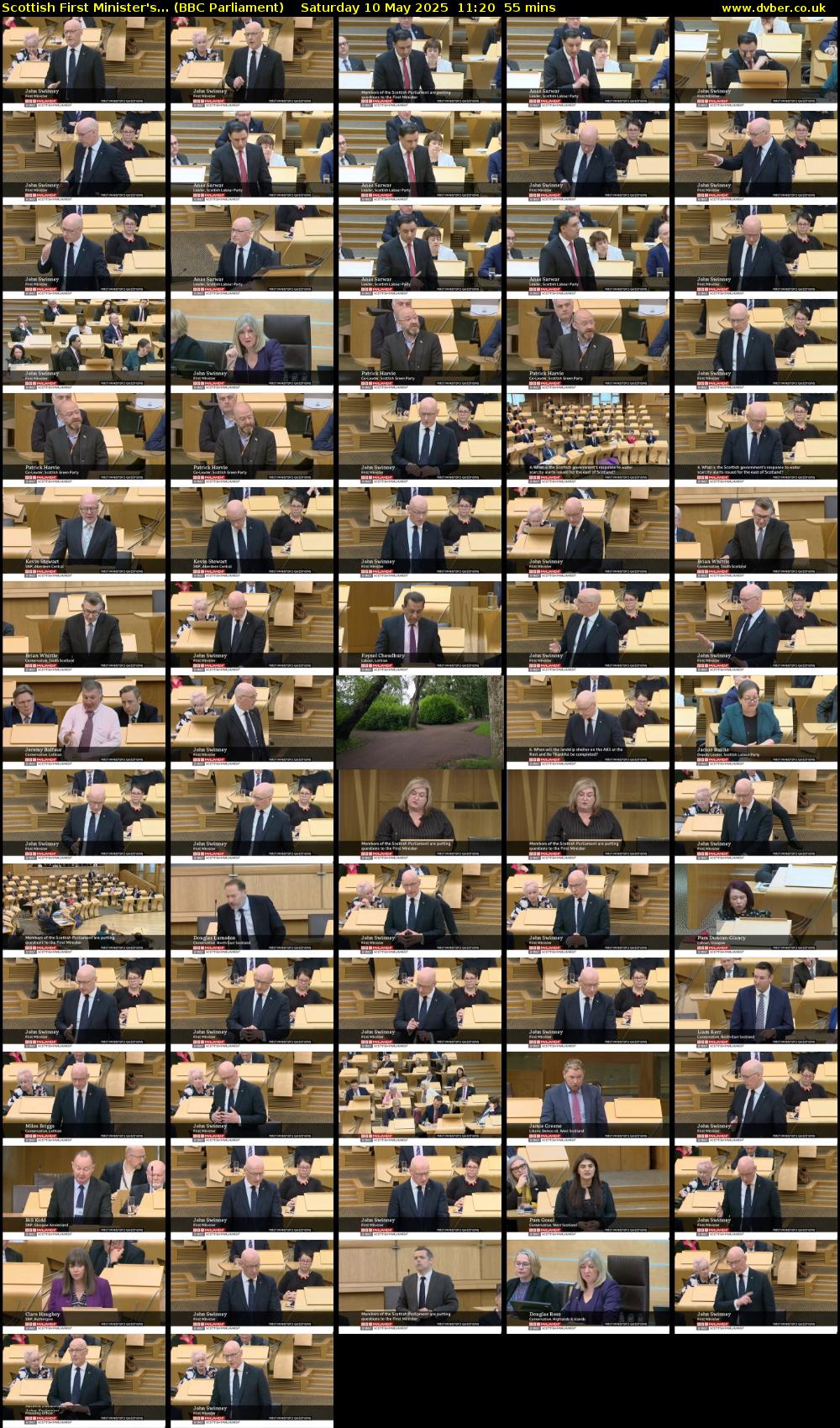 Scottish First Minister's... (BBC Parliament) Saturday 10 May 2025 11:20 - 12:15