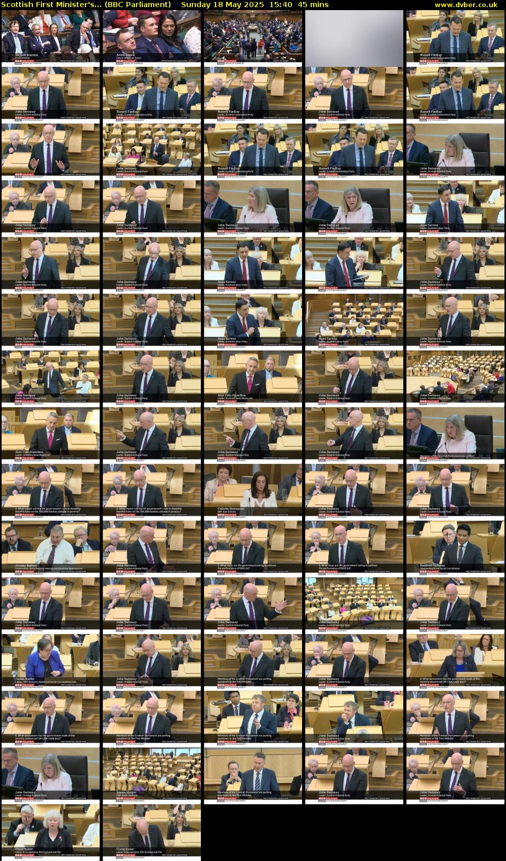 Scottish First Minister's... (BBC Parliament) Sunday 18 May 2025 15:40 - 16:25
