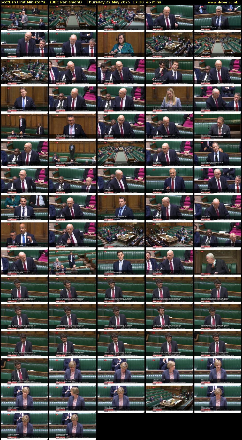 Scottish First Minister's... (BBC Parliament) Thursday 22 May 2025 17:30 - 18:15