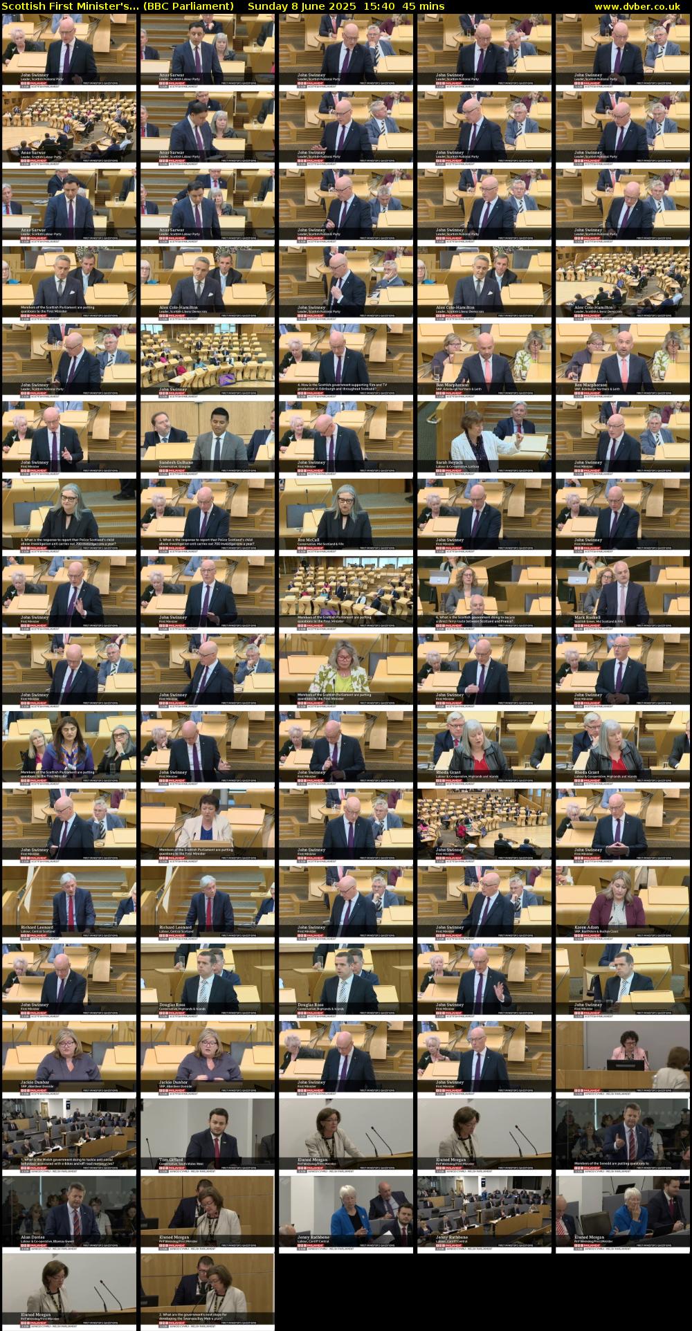 Scottish First Minister's... (BBC Parliament) Sunday 8 June 2025 15:40 - 16:25