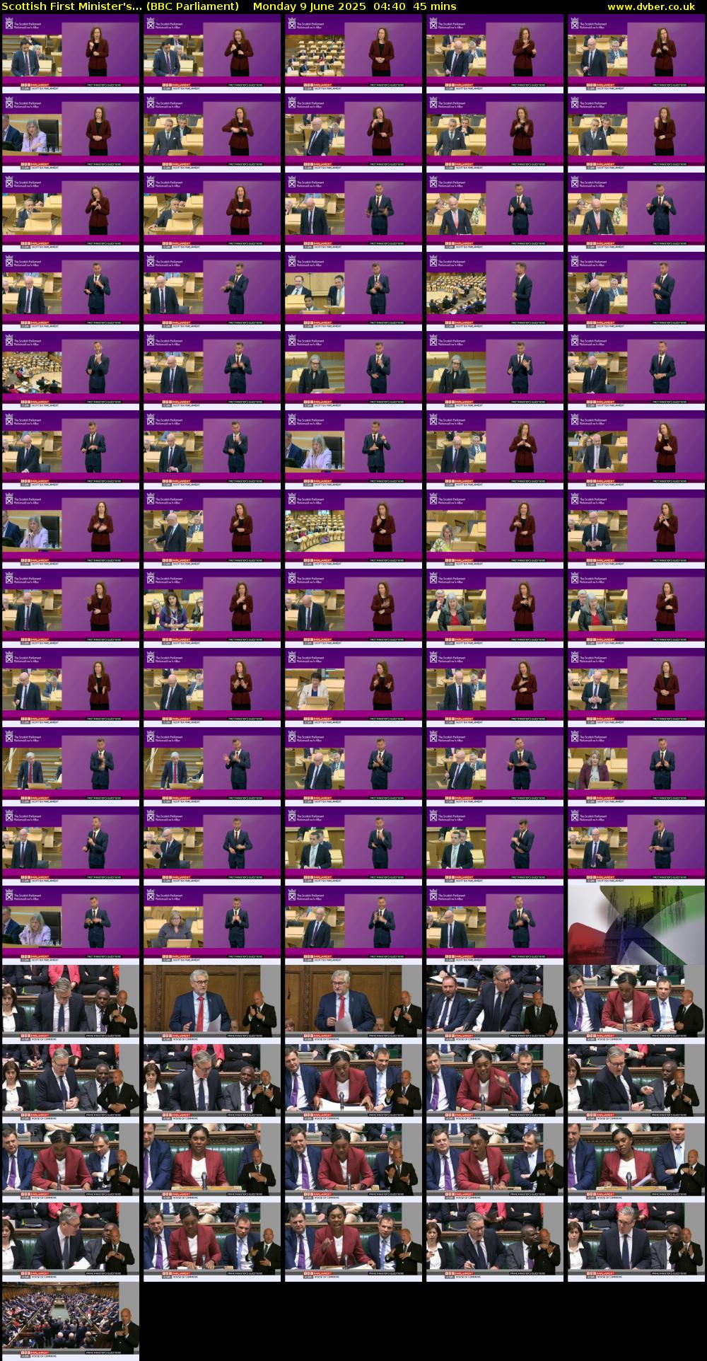 Scottish First Minister's... (BBC Parliament) Monday 9 June 2025 04:40 - 05:25
