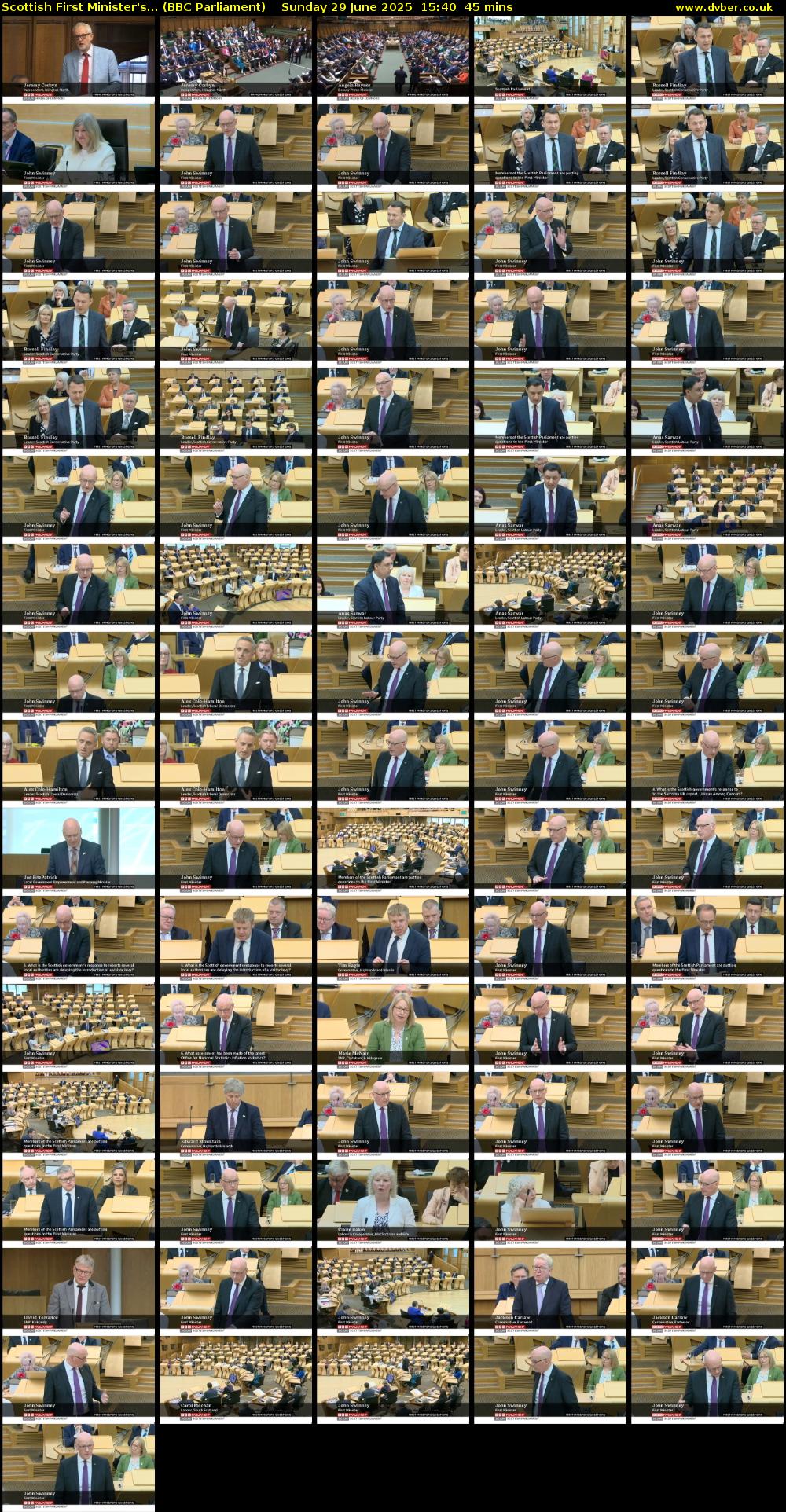 Scottish First Minister's... (BBC Parliament) Sunday 29 June 2025 15:40 - 16:25
