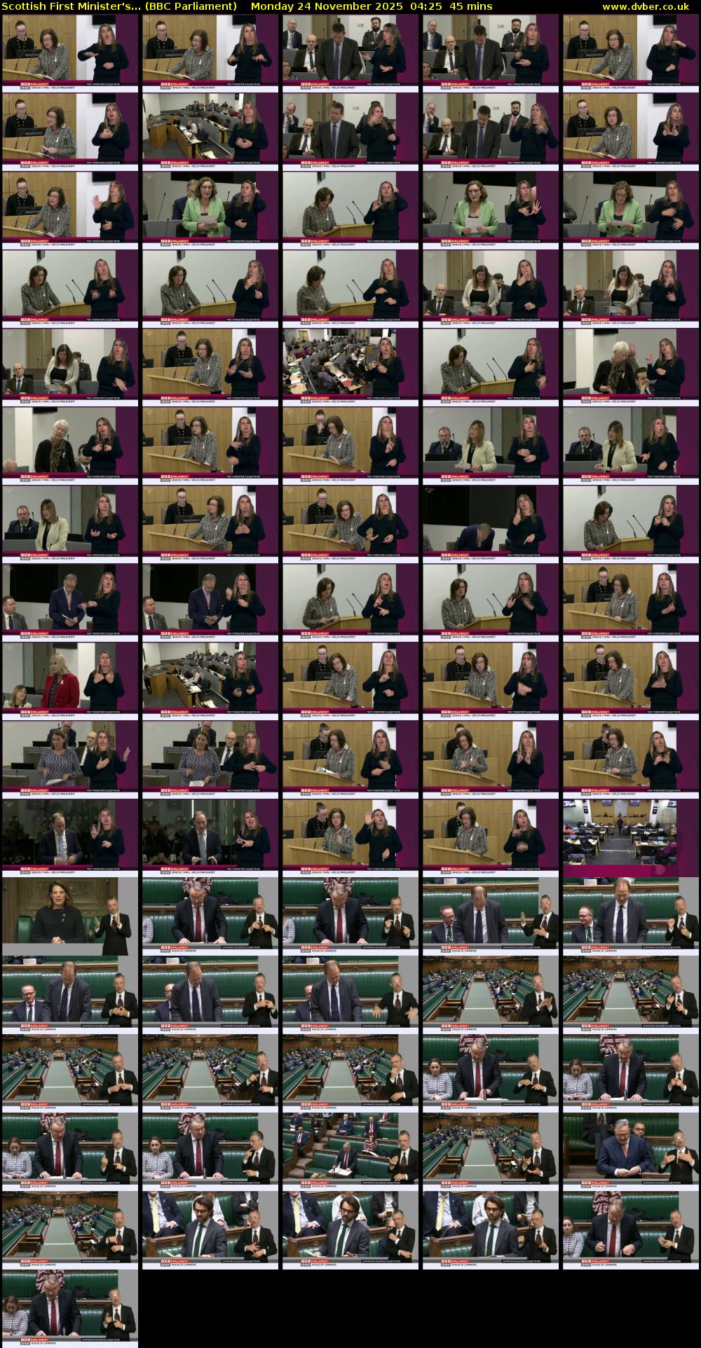 Scottish First Minister's... (BBC Parliament) Monday 24 November 2025 04:25 - 05:10