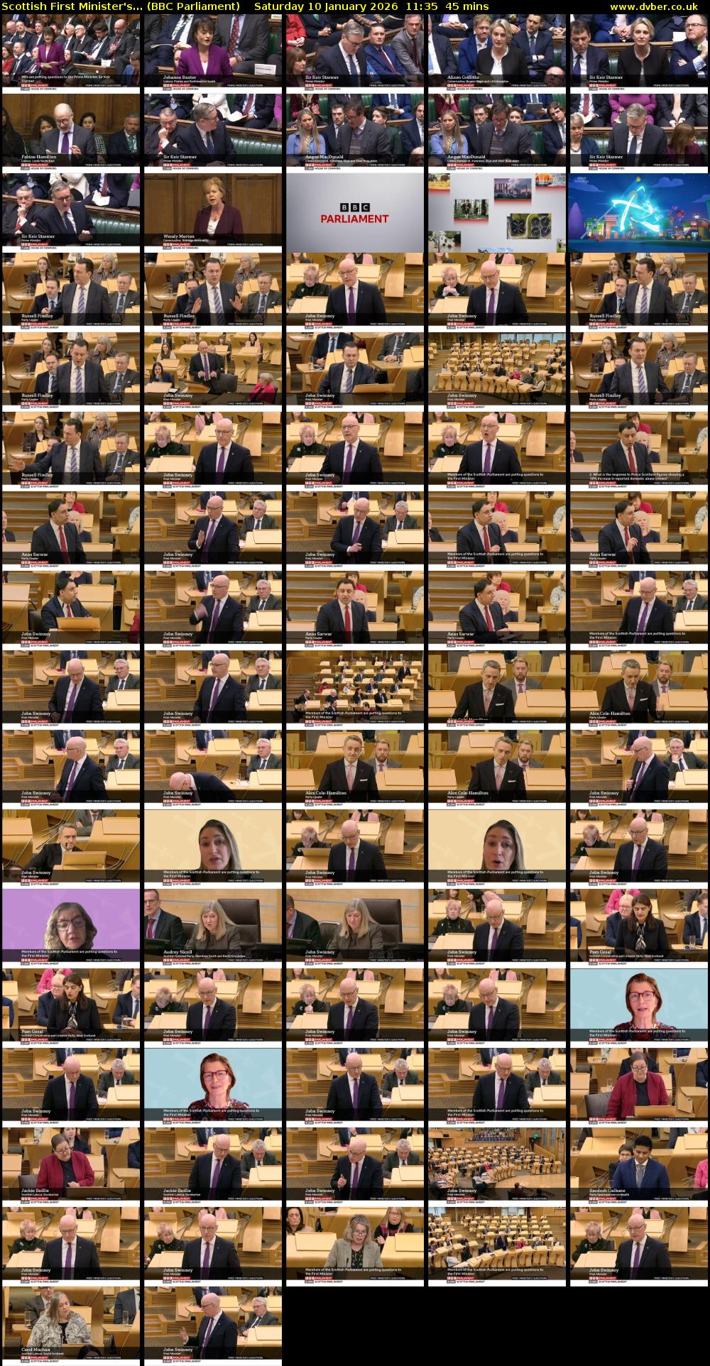 Scottish First Minister's... (BBC Parliament) Saturday 10 January 2026 11:35 - 12:20