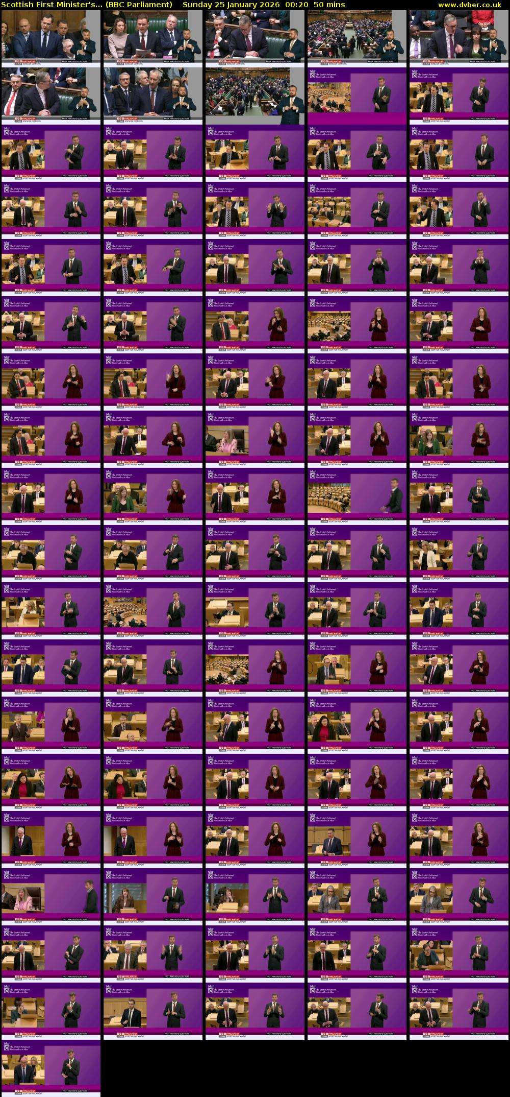 Scottish First Minister's... (BBC Parliament) Sunday 25 January 2026 00:20 - 01:10