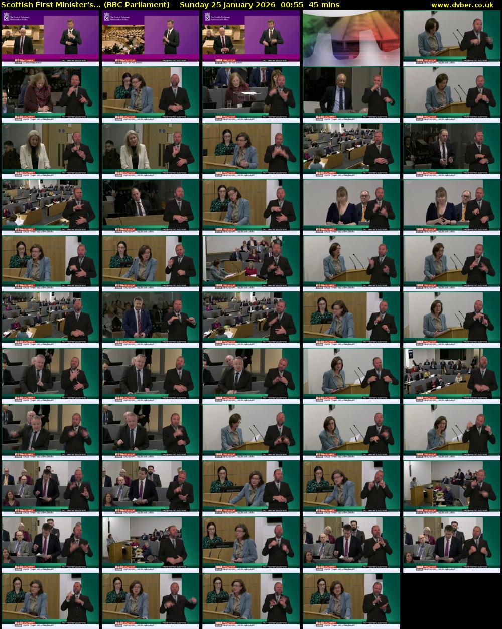 Scottish First Minister's... (BBC Parliament) Sunday 25 January 2026 00:55 - 01:40