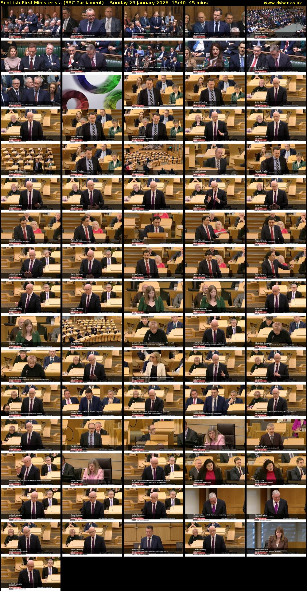 Scottish First Minister's... (BBC Parliament) Sunday 25 January 2026 15:40 - 16:25
