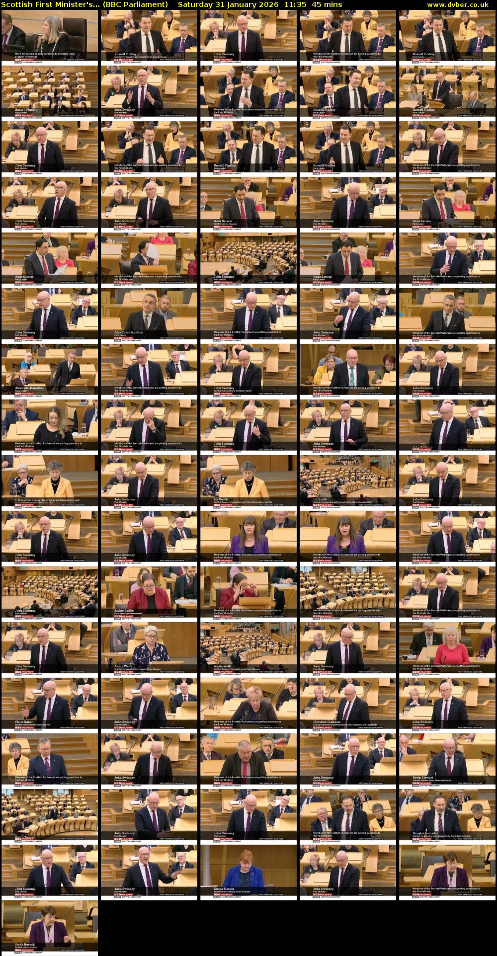 Scottish First Minister's... (BBC Parliament) Saturday 31 January 2026 11:35 - 12:20