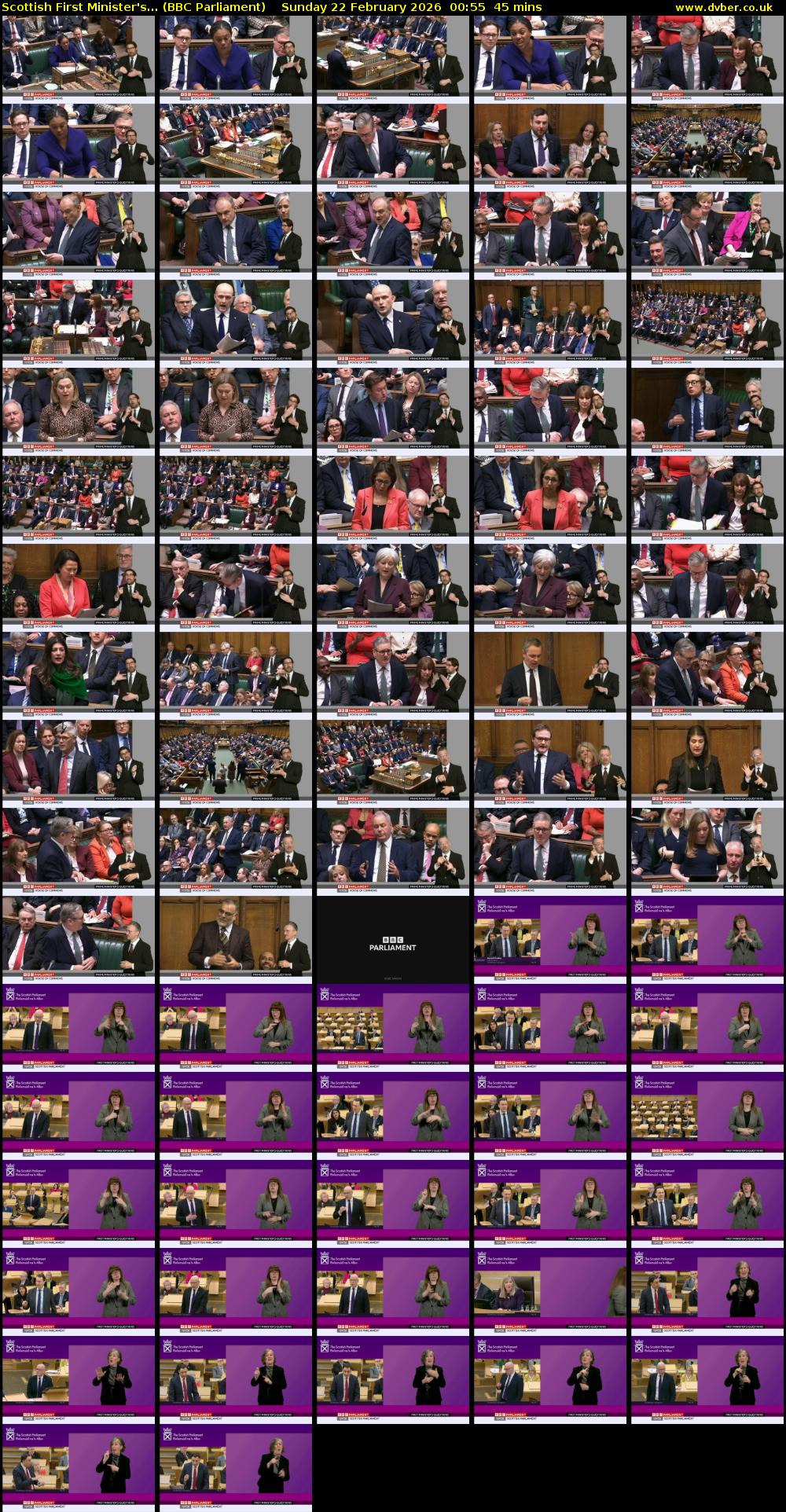 Scottish First Minister's... (BBC Parliament) Sunday 22 February 2026 00:55 - 01:40