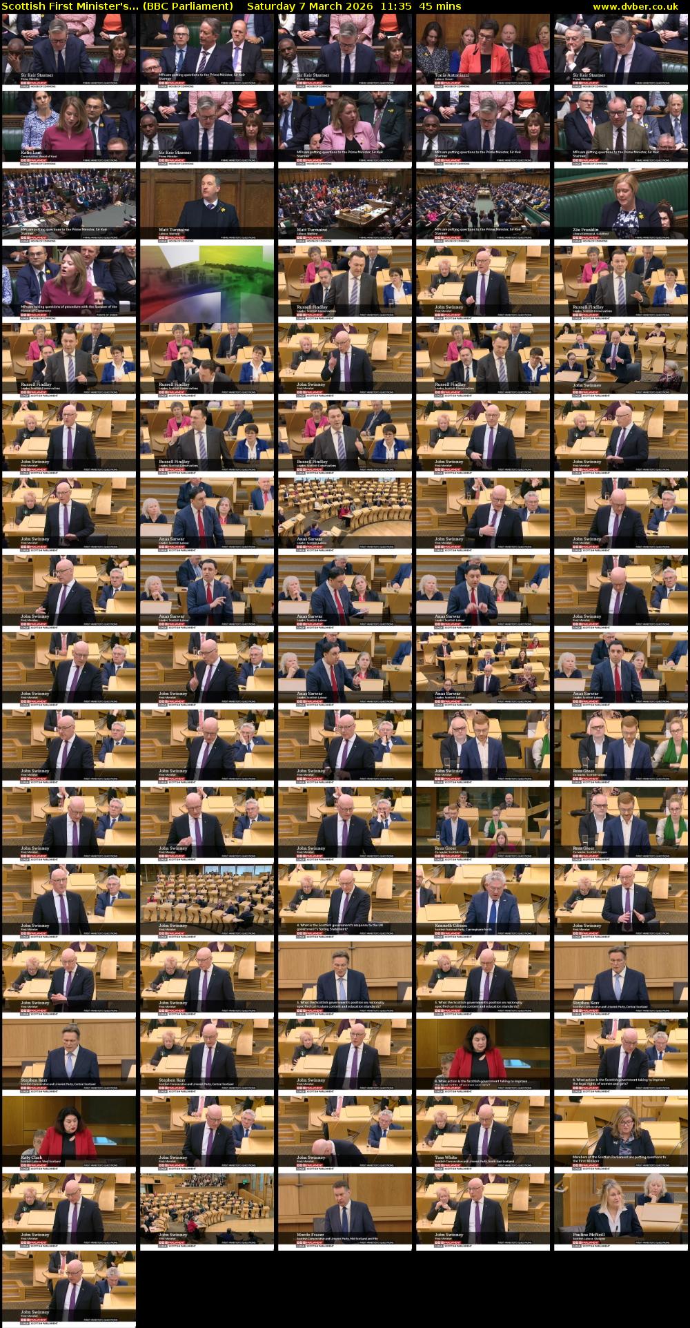 Scottish First Minister's... (BBC Parliament) Saturday 7 March 2026 11:35 - 12:20
