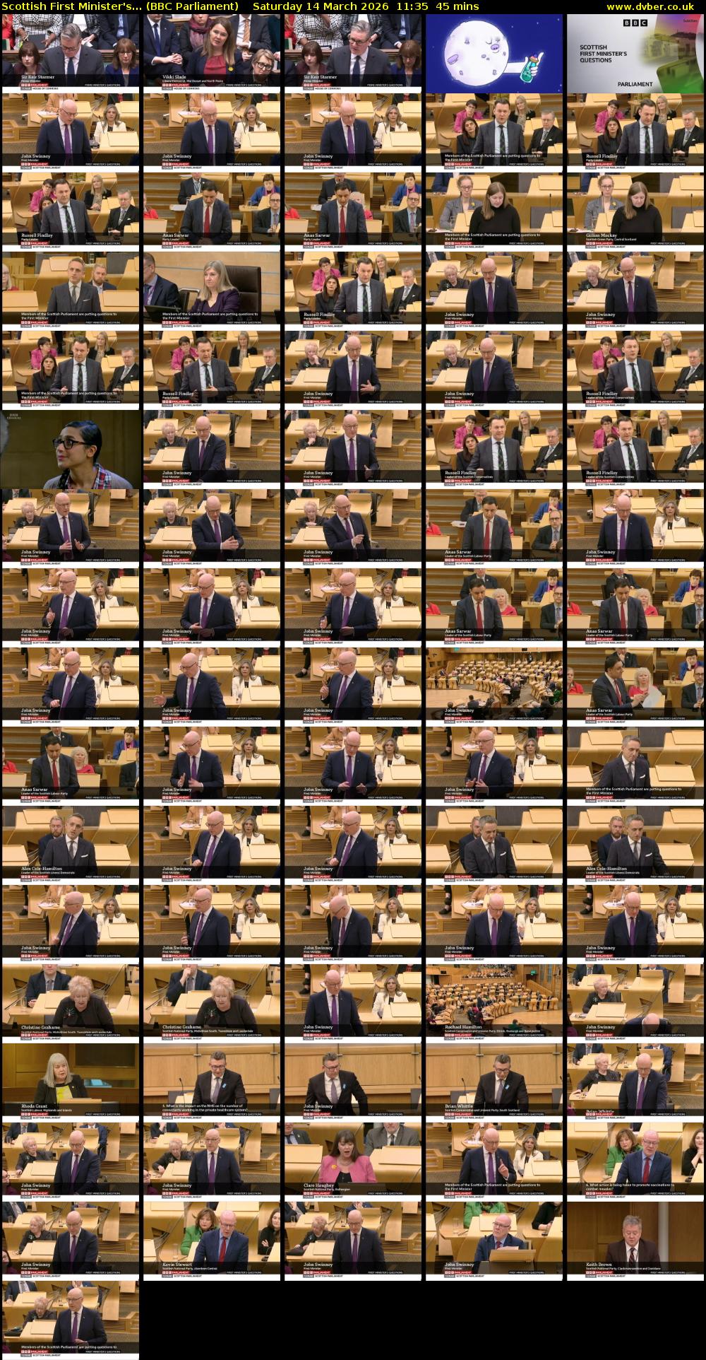 Scottish First Minister's... (BBC Parliament) Saturday 14 March 2026 11:35 - 12:20