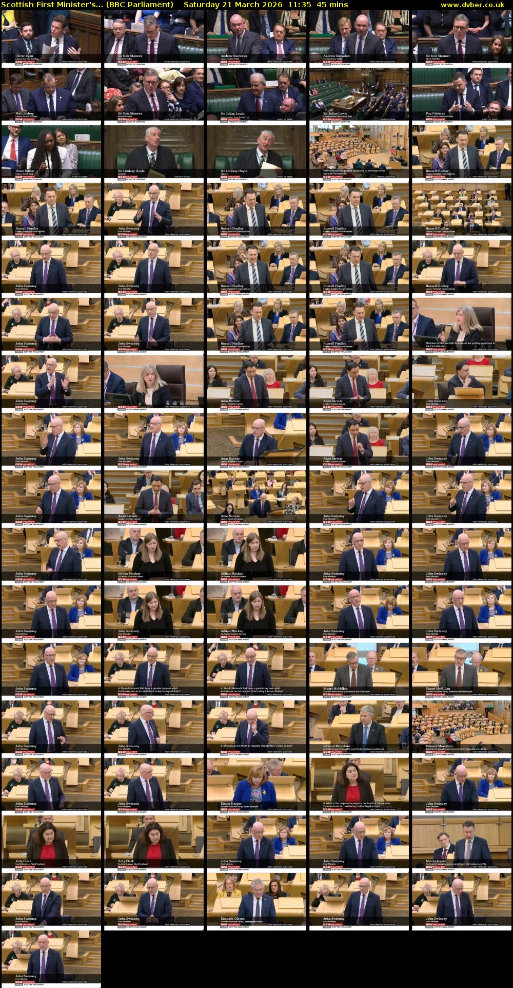 Scottish First Minister's... (BBC Parliament) Saturday 21 March 2026 11:35 - 12:20