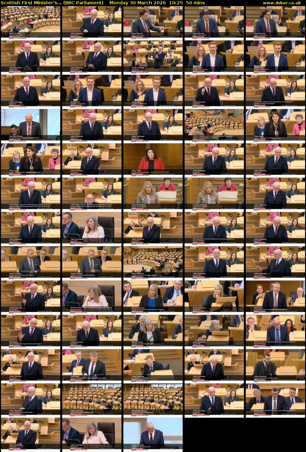 Scottish First Minister's... (BBC Parliament) Monday 30 March 2026 10:25 - 11:15