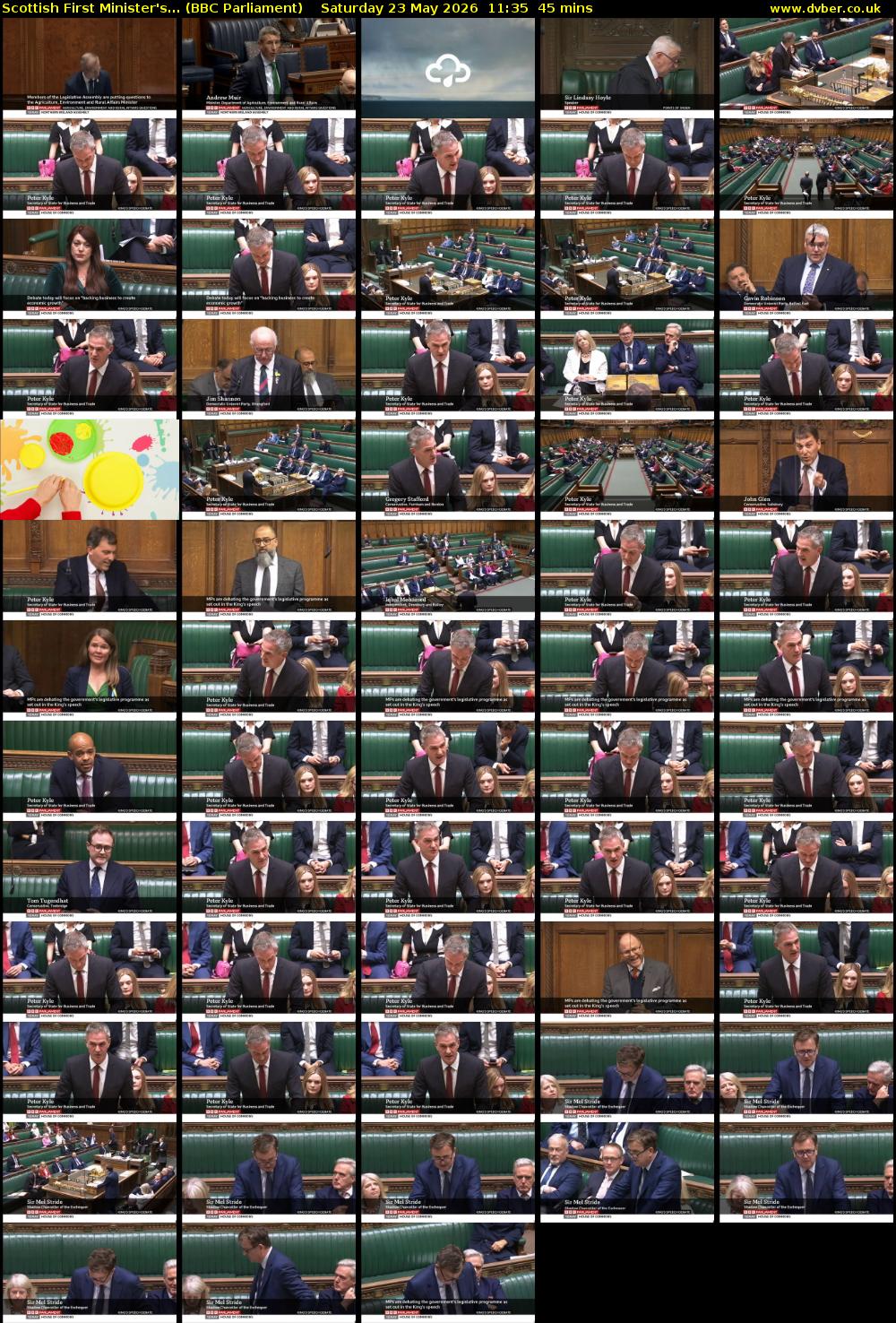 Scottish First Minister's... (BBC Parliament) Saturday 23 May 2026 11:35 - 12:20