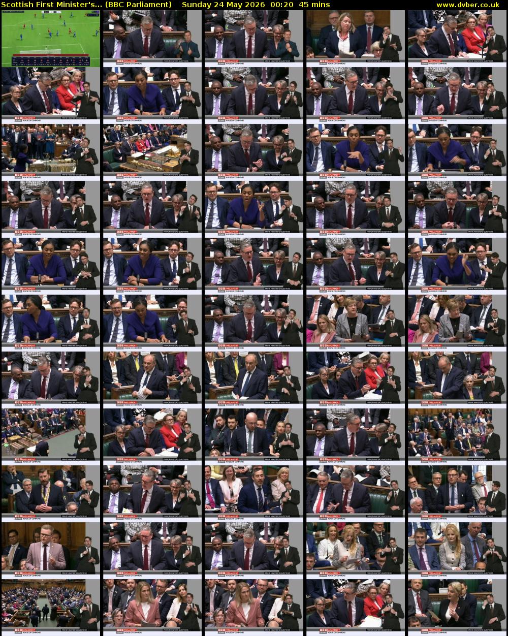 Scottish First Minister's... (BBC Parliament) Sunday 24 May 2026 00:20 - 01:05