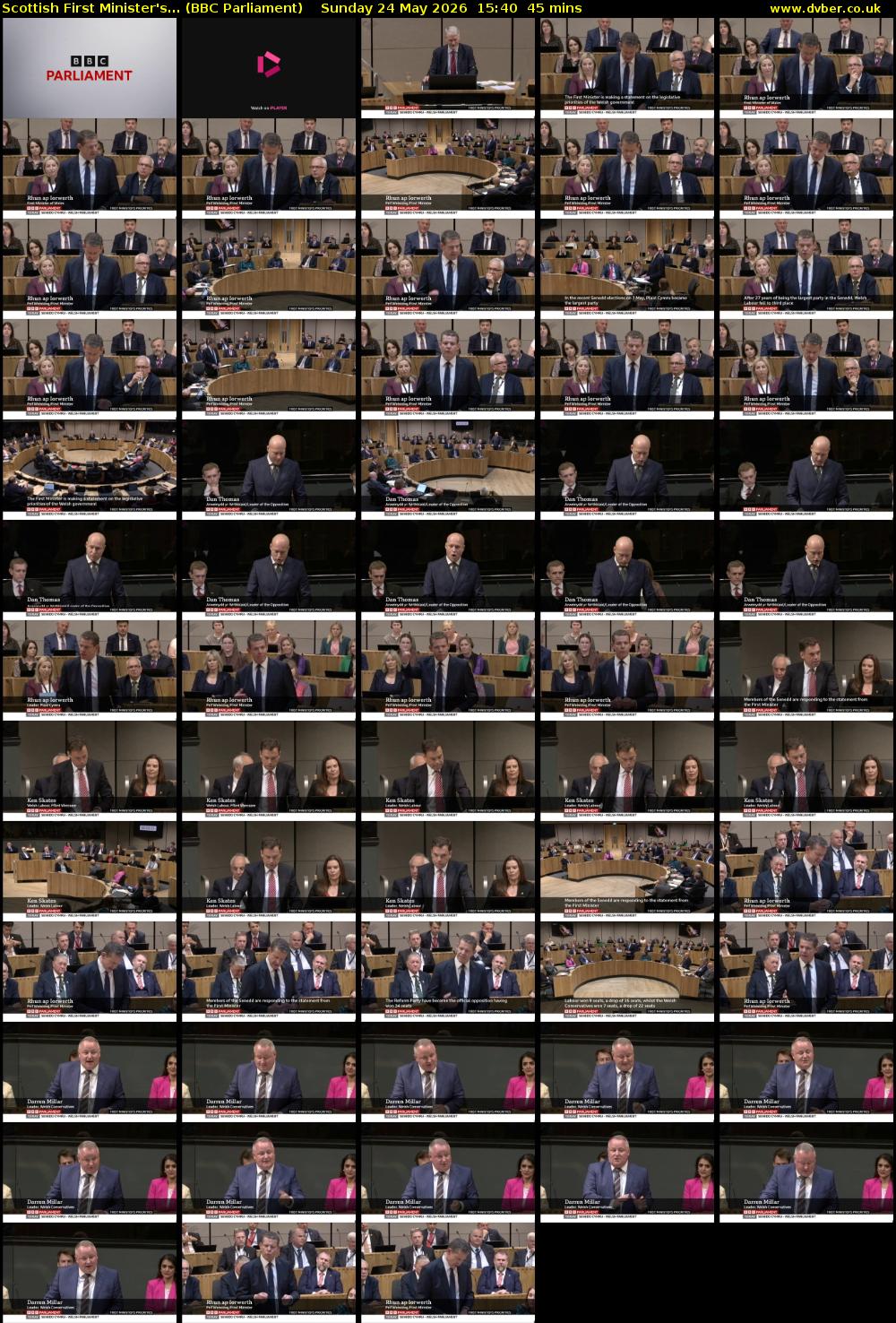 Scottish First Minister's... (BBC Parliament) Sunday 24 May 2026 15:40 - 16:25