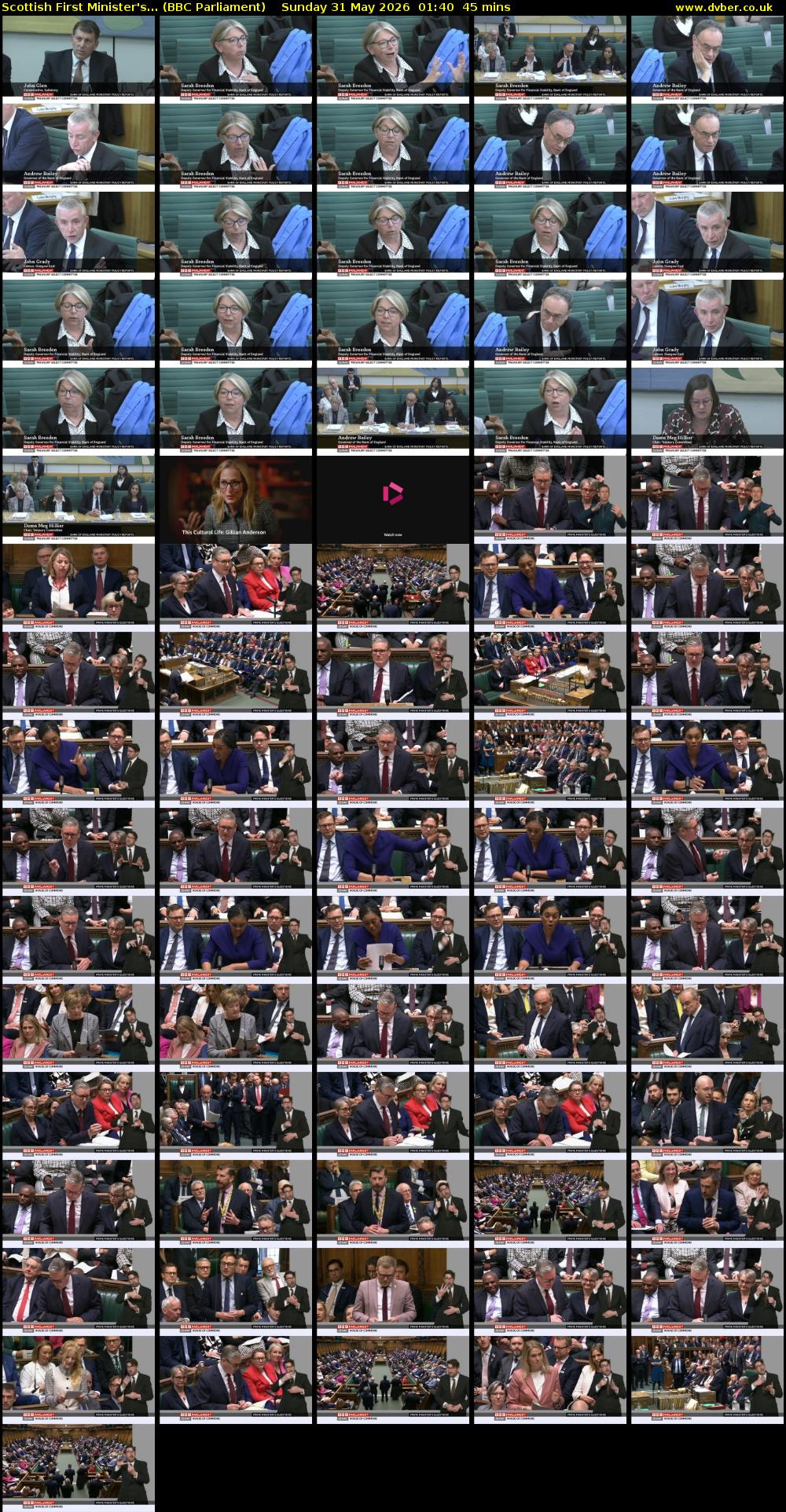 Scottish First Minister's... (BBC Parliament) Sunday 31 May 2026 01:40 - 02:25